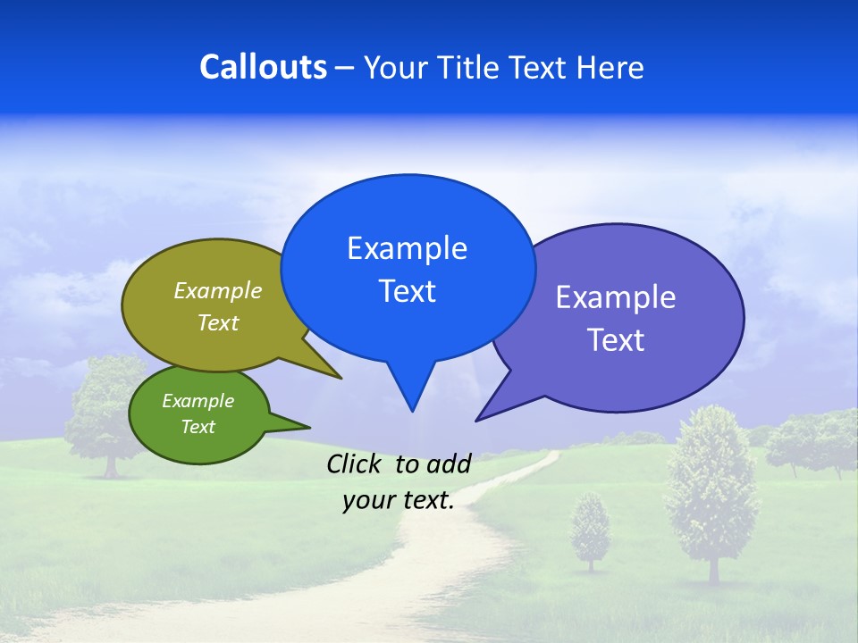 Rural Cloud Freshness PowerPoint Template