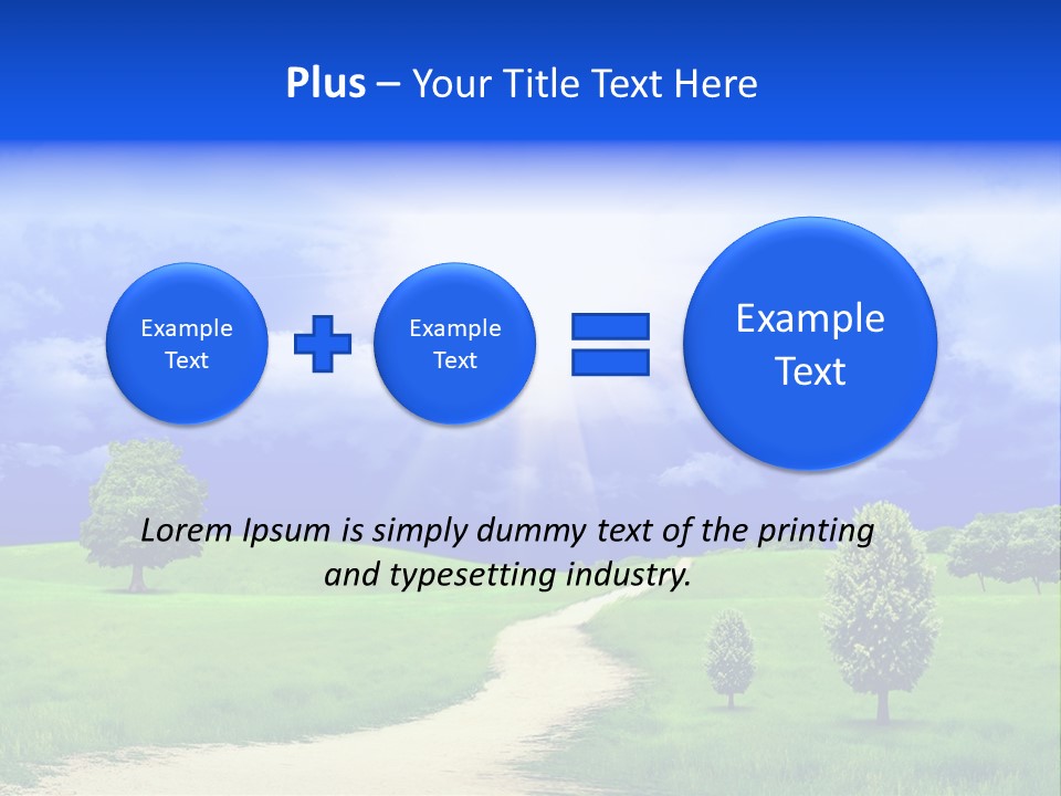 Rural Cloud Freshness PowerPoint Template