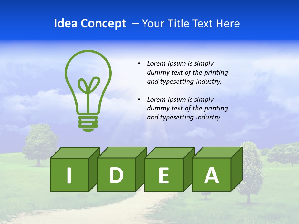 Rural Cloud Freshness PowerPoint Template