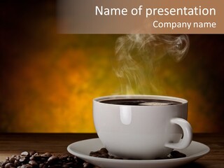 Brown Decorated Table PowerPoint Template