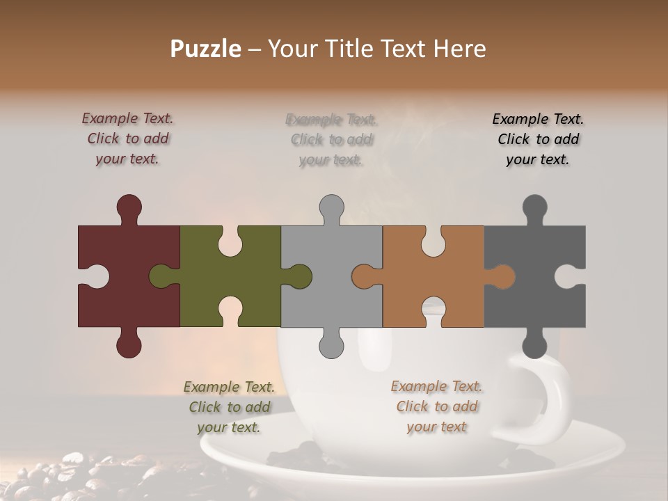 Brown Decorated Table PowerPoint Template