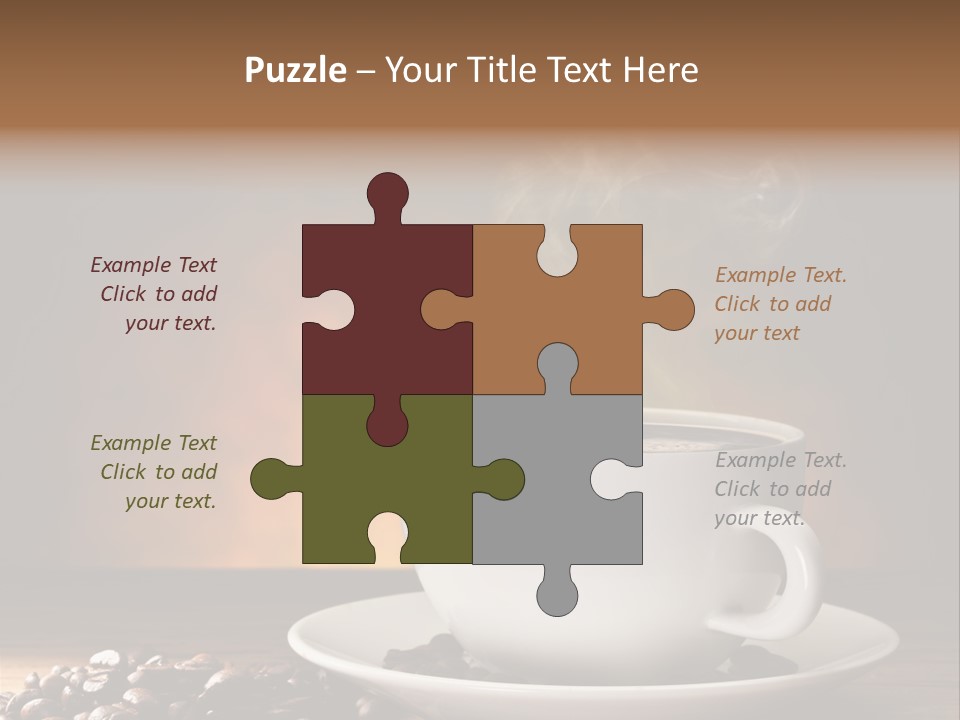 Brown Decorated Table PowerPoint Template