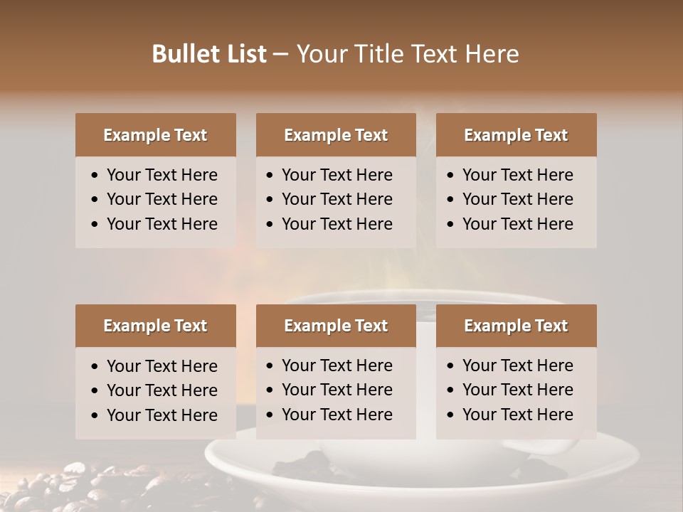 Brown Decorated Table PowerPoint Template