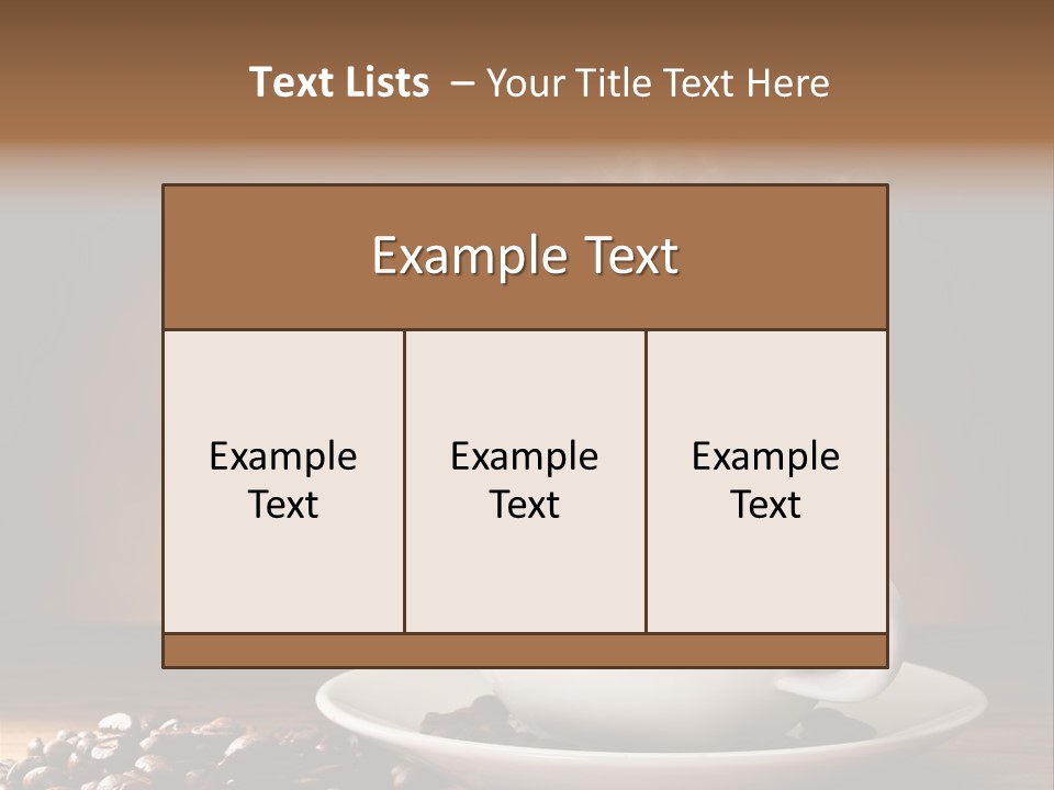 Brown Decorated Table PowerPoint Template