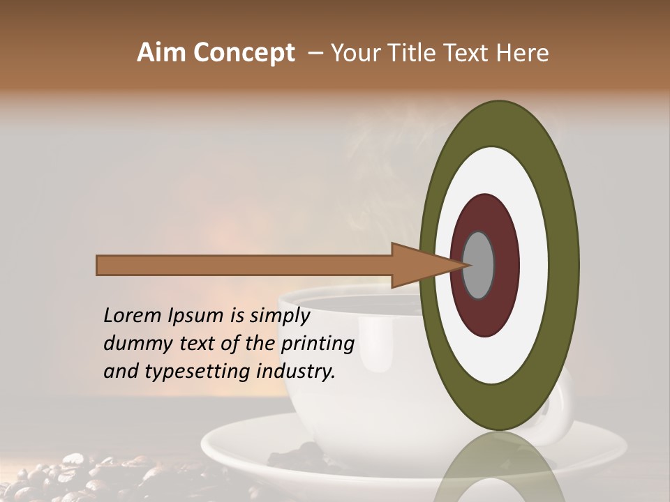 Brown Decorated Table PowerPoint Template