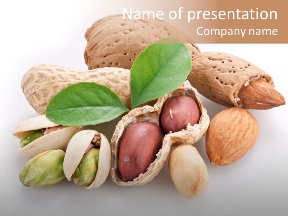 Close Up Peanut Strong PowerPoint Template