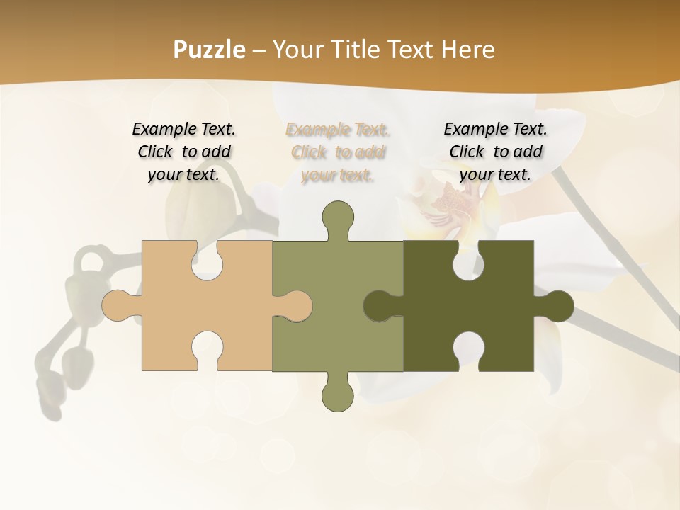 Bokeh Phalaenopsis Living Plant PowerPoint Template