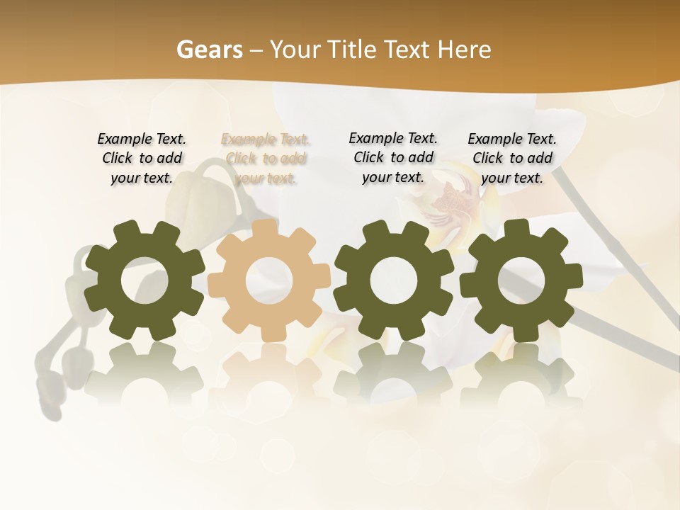 Bokeh Phalaenopsis Living Plant PowerPoint Template