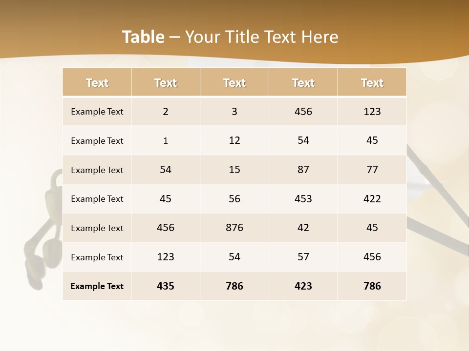 Bokeh Phalaenopsis Living Plant PowerPoint Template