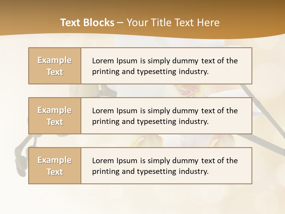 Bokeh Phalaenopsis Living Plant PowerPoint Template