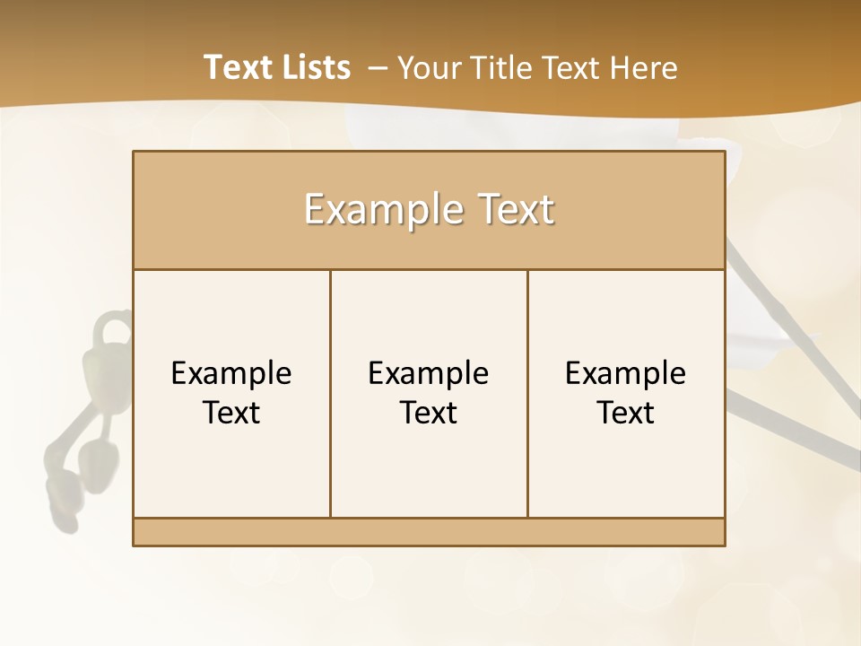 Bokeh Phalaenopsis Living Plant PowerPoint Template