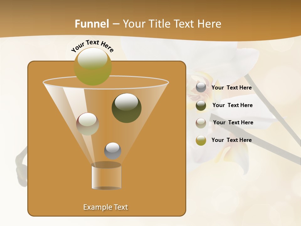 Bokeh Phalaenopsis Living Plant PowerPoint Template