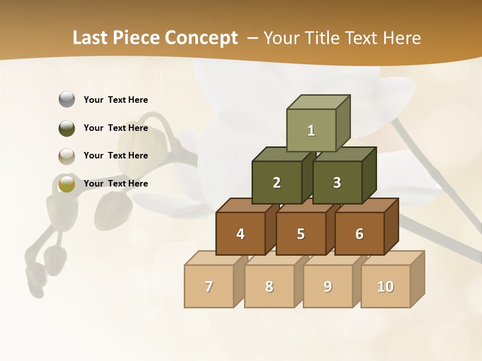 Bokeh Phalaenopsis Living Plant PowerPoint Template