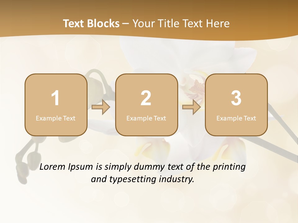 Bokeh Phalaenopsis Living Plant PowerPoint Template