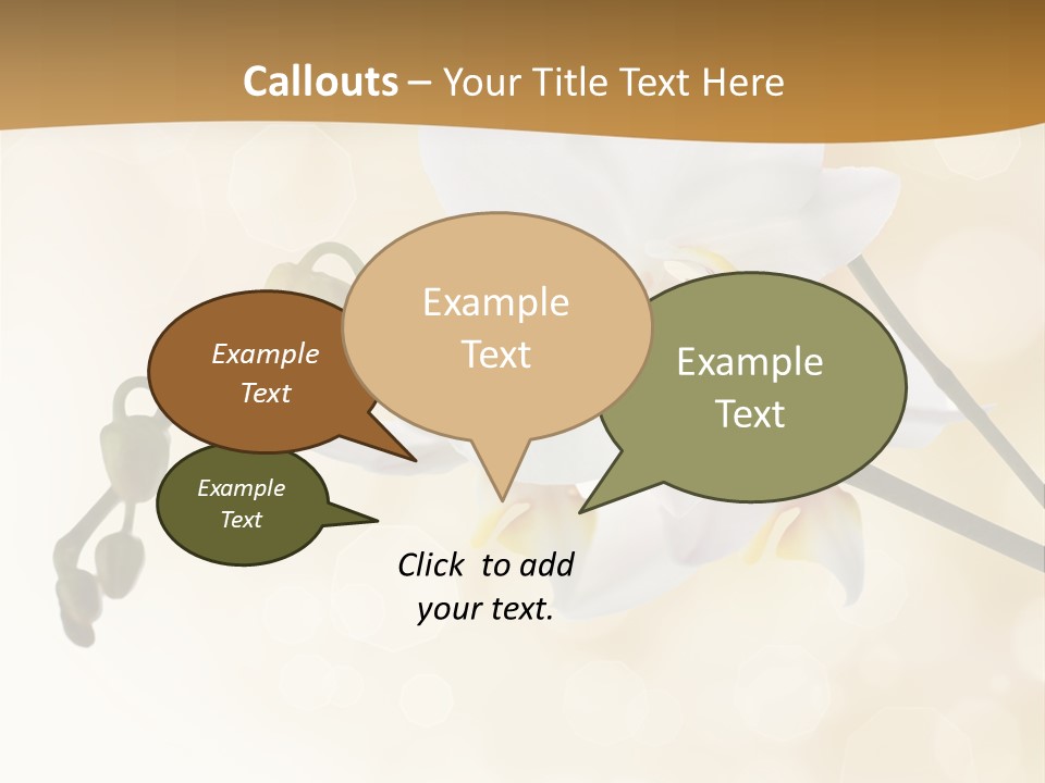 Bokeh Phalaenopsis Living Plant PowerPoint Template