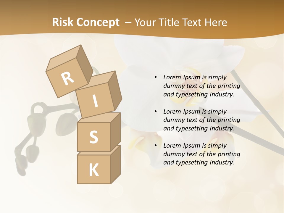 Bokeh Phalaenopsis Living Plant PowerPoint Template