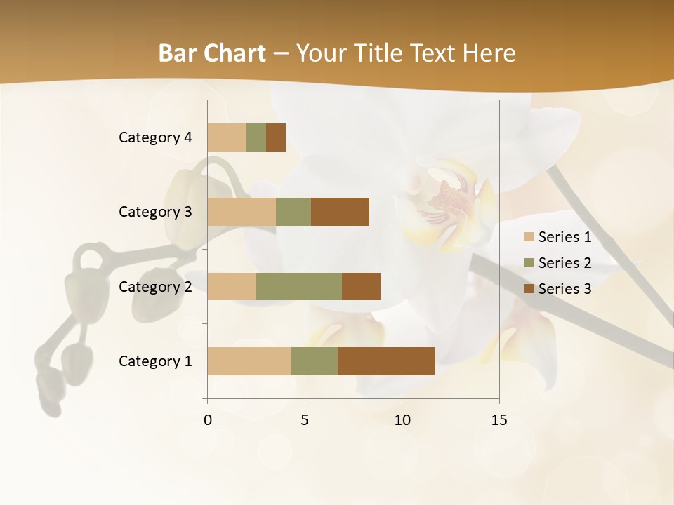 Bokeh Phalaenopsis Living Plant PowerPoint Template