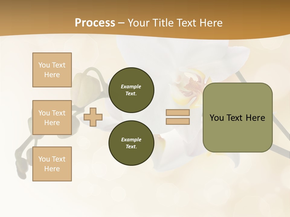 Bokeh Phalaenopsis Living Plant PowerPoint Template