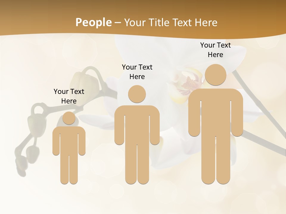 Bokeh Phalaenopsis Living Plant PowerPoint Template