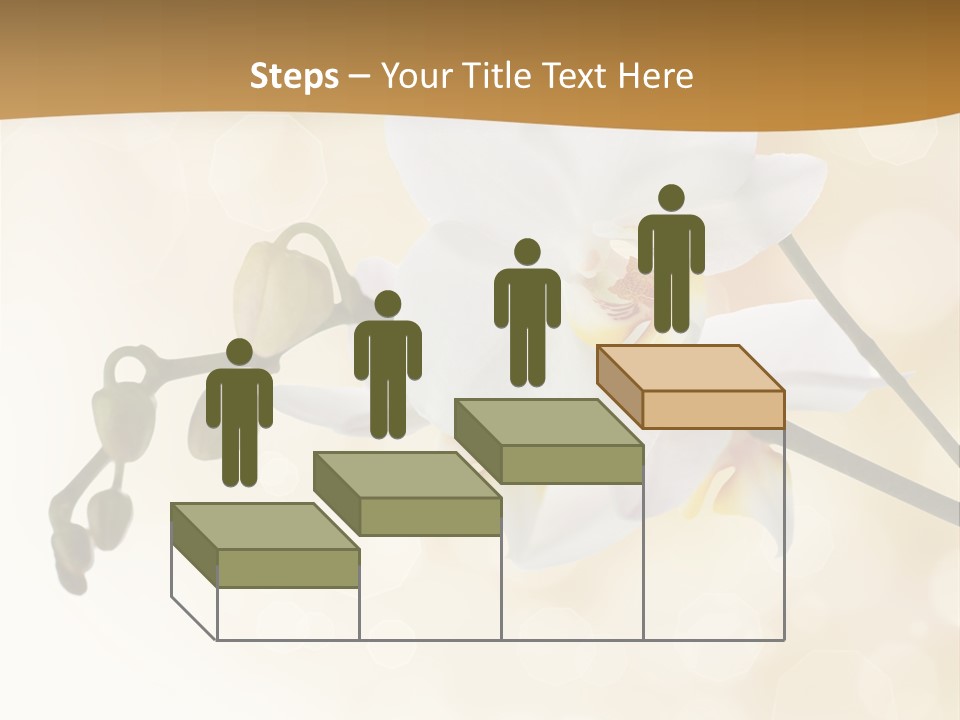 Bokeh Phalaenopsis Living Plant PowerPoint Template