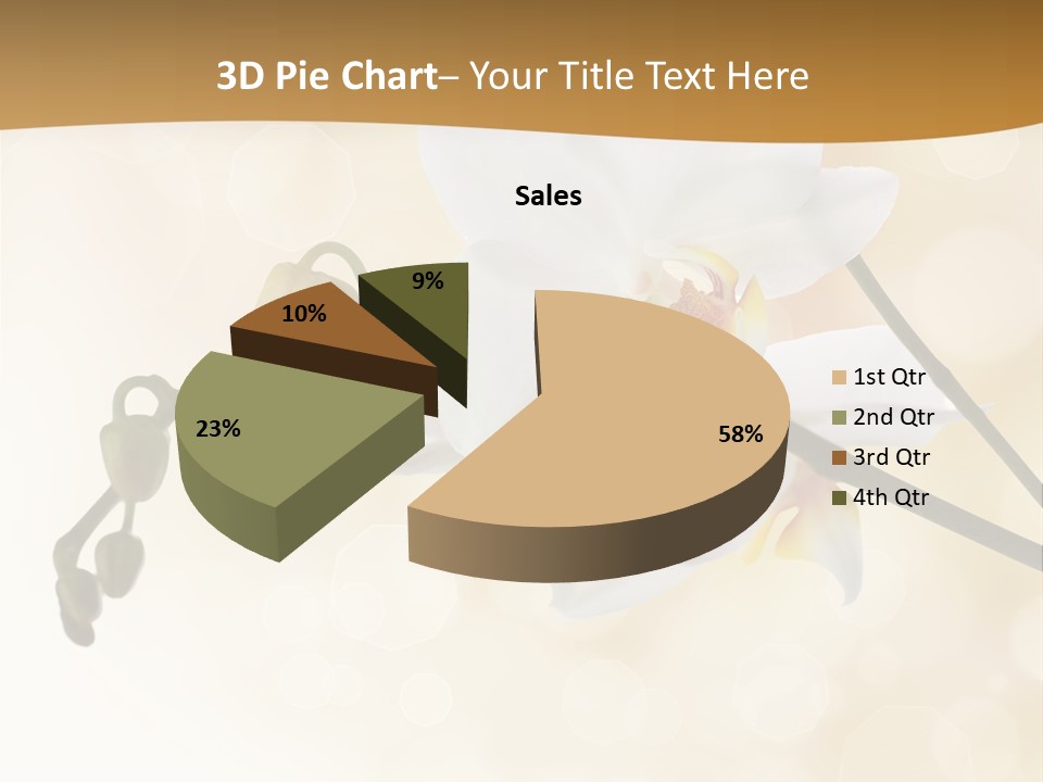 Bokeh Phalaenopsis Living Plant PowerPoint Template
