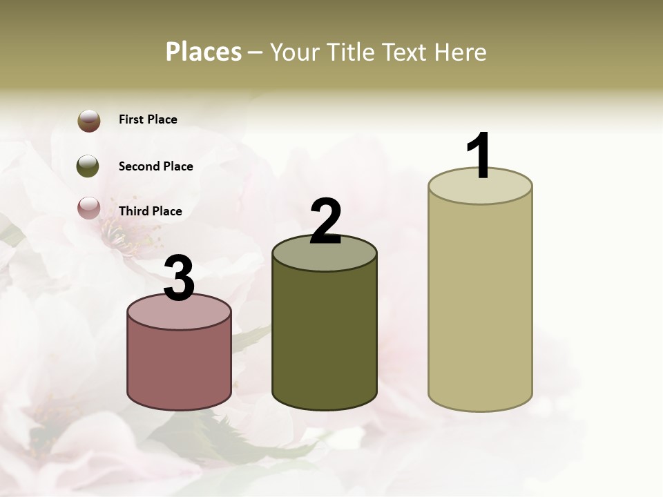 Copy Green Flowers PowerPoint Template
