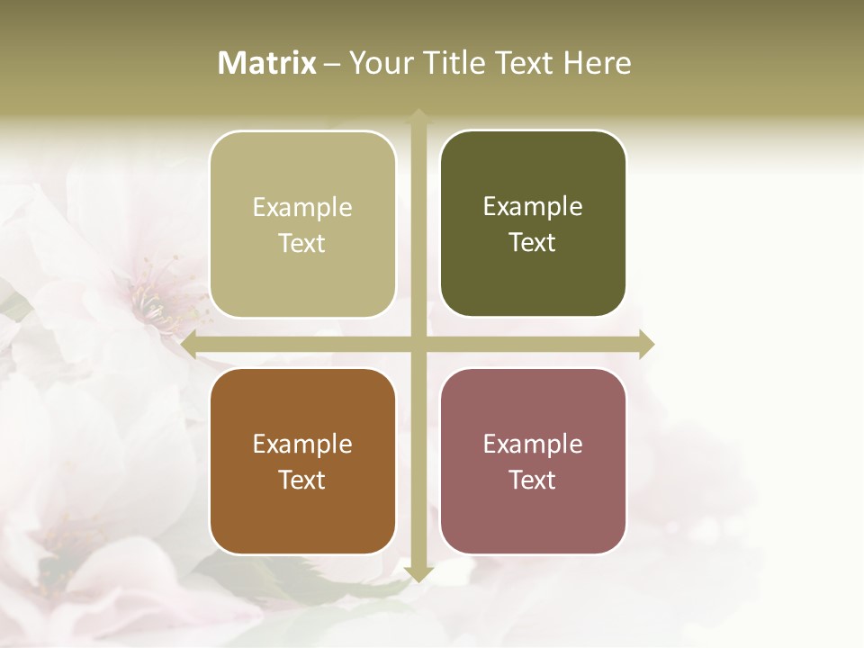 Copy Green Flowers PowerPoint Template