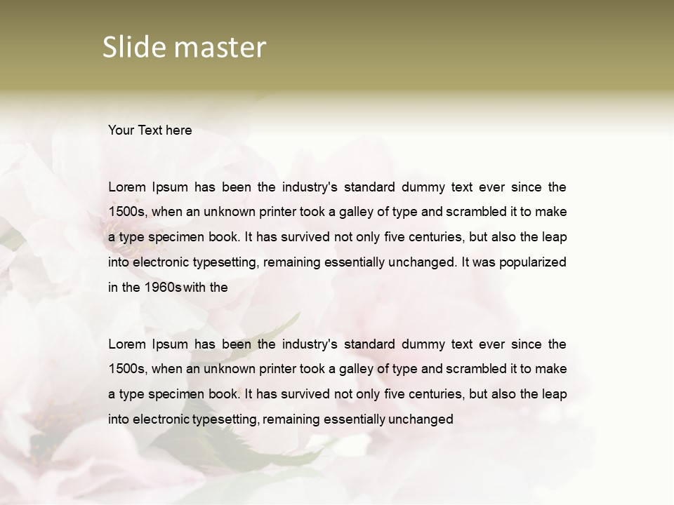 Copy Green Flowers PowerPoint Template