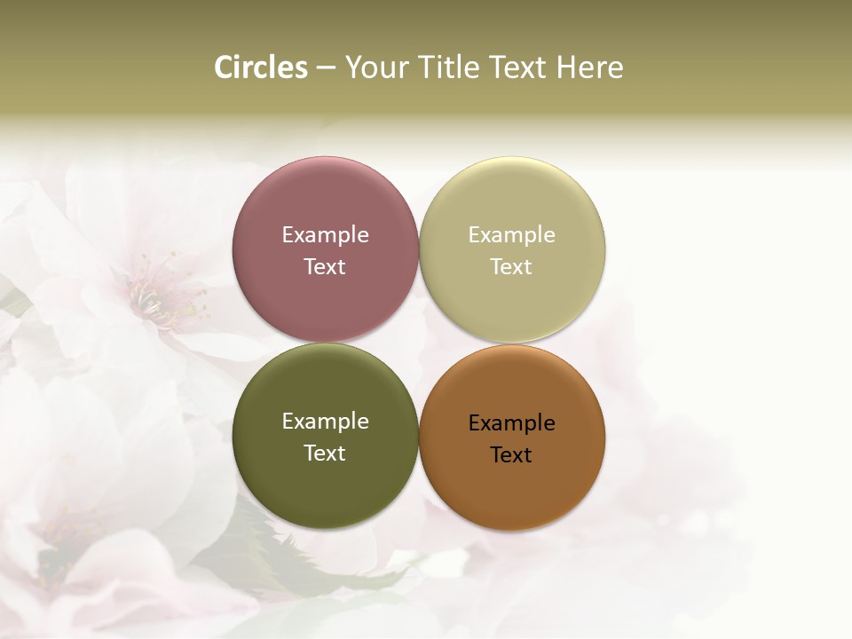 Copy Green Flowers PowerPoint Template