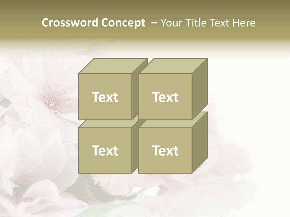 Copy Green Flowers PowerPoint Template