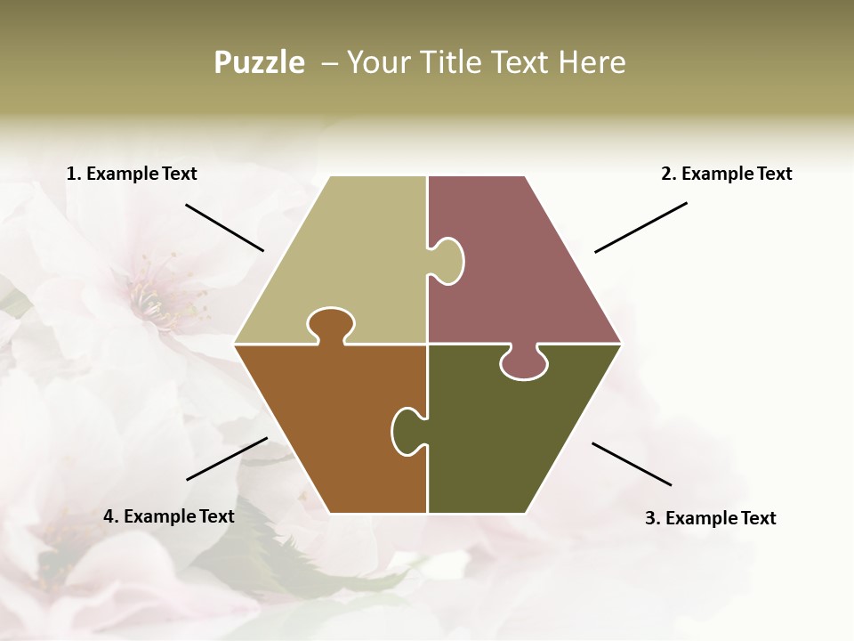 Copy Green Flowers PowerPoint Template