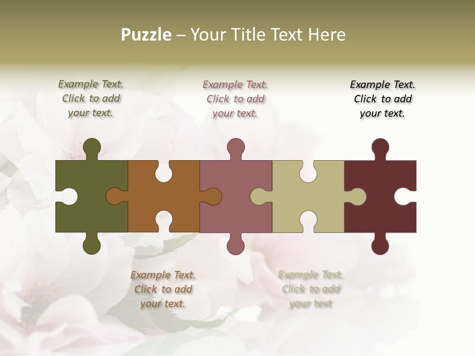 Copy Green Flowers PowerPoint Template