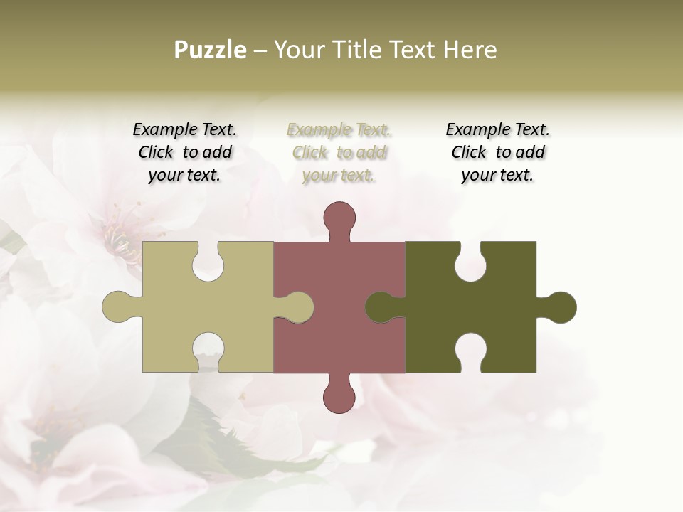 Copy Green Flowers PowerPoint Template