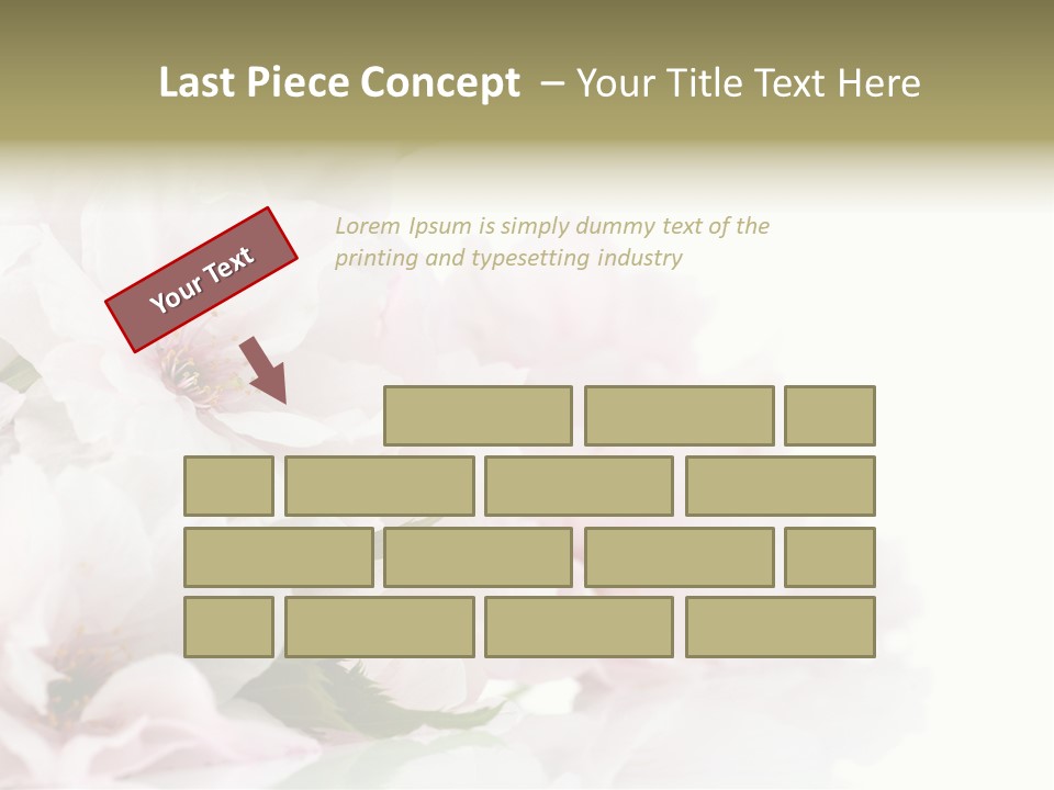 Copy Green Flowers PowerPoint Template