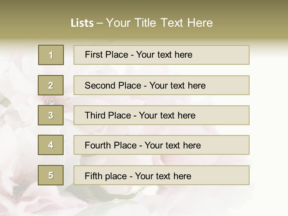 Copy Green Flowers PowerPoint Template
