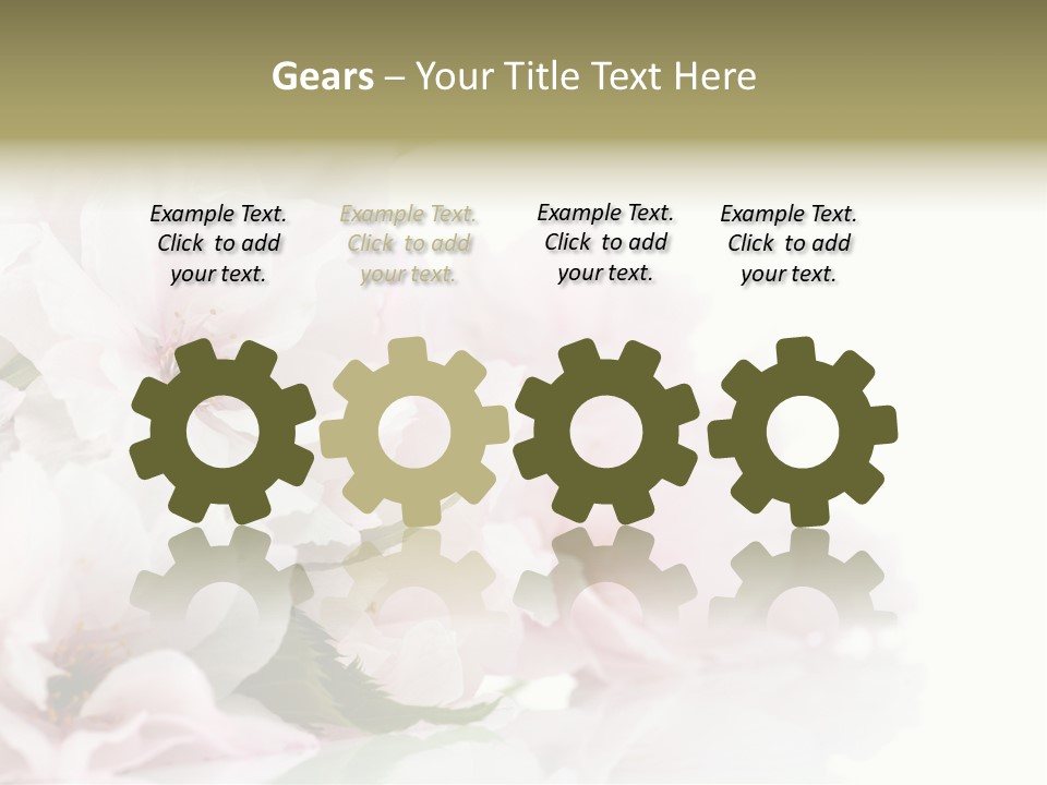 Copy Green Flowers PowerPoint Template