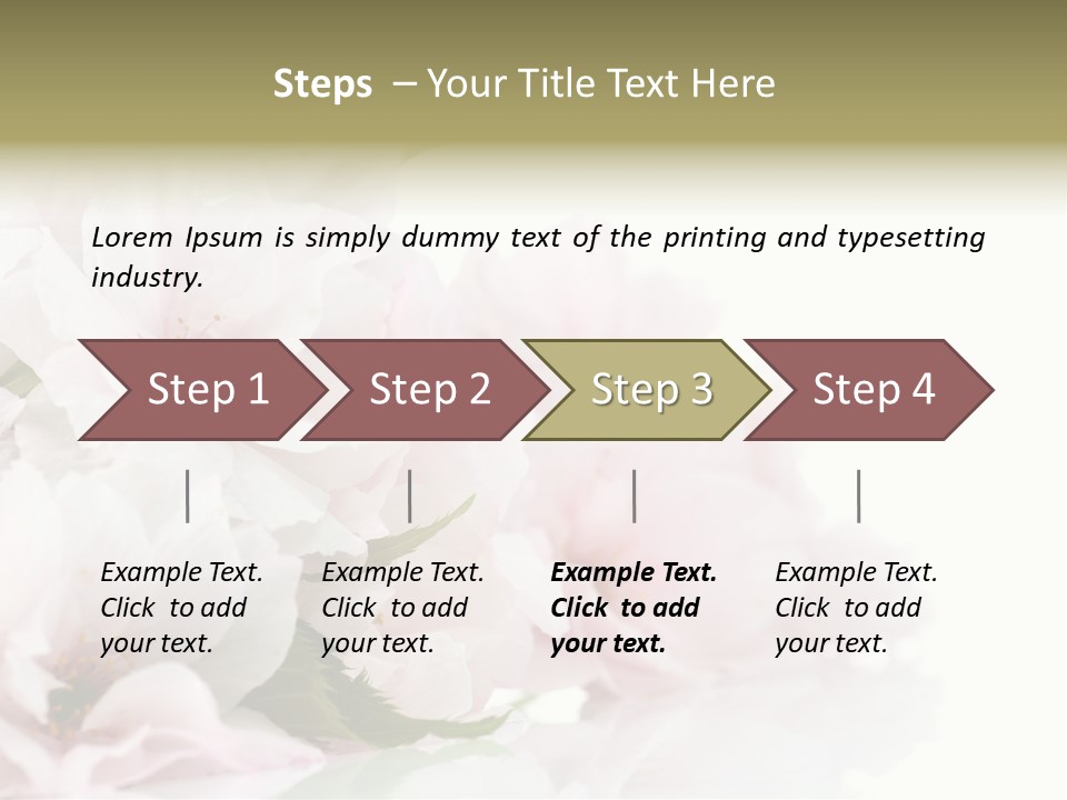 Copy Green Flowers PowerPoint Template