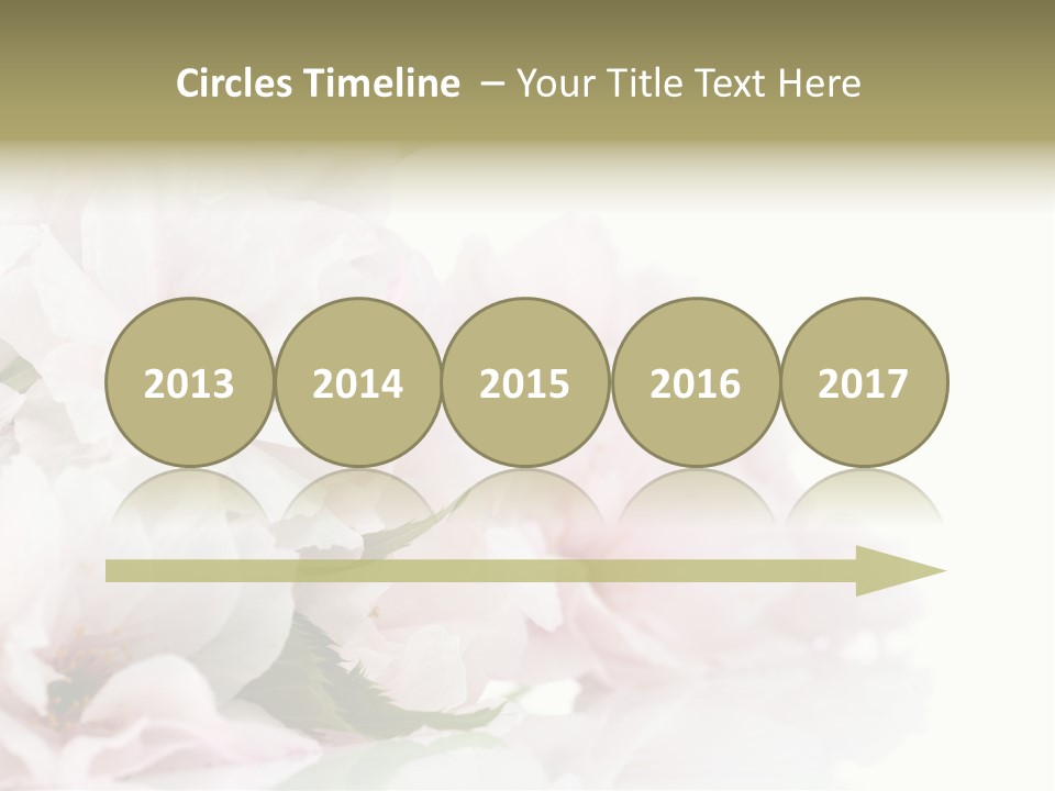 Copy Green Flowers PowerPoint Template