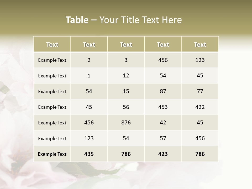 Copy Green Flowers PowerPoint Template