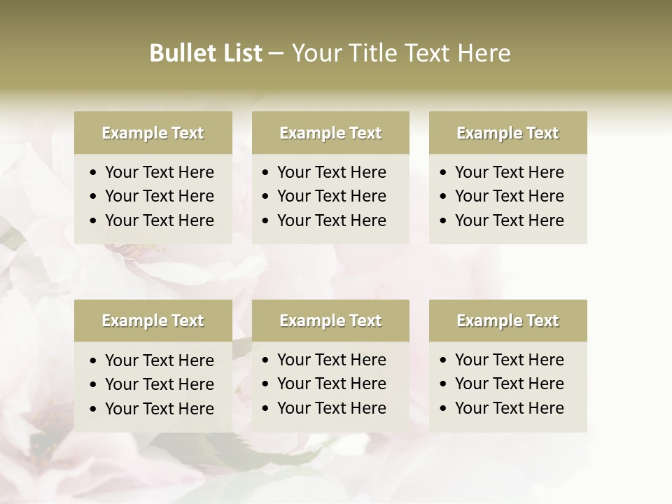 Copy Green Flowers PowerPoint Template