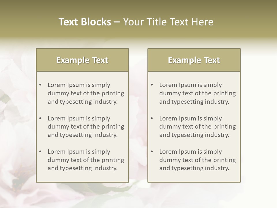 Copy Green Flowers PowerPoint Template