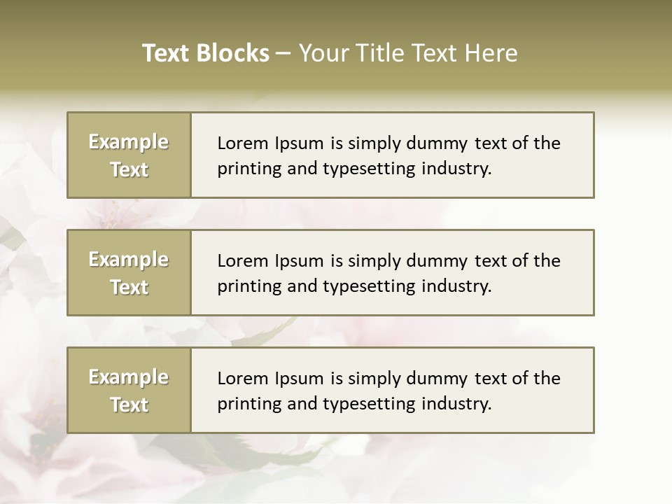 Copy Green Flowers PowerPoint Template
