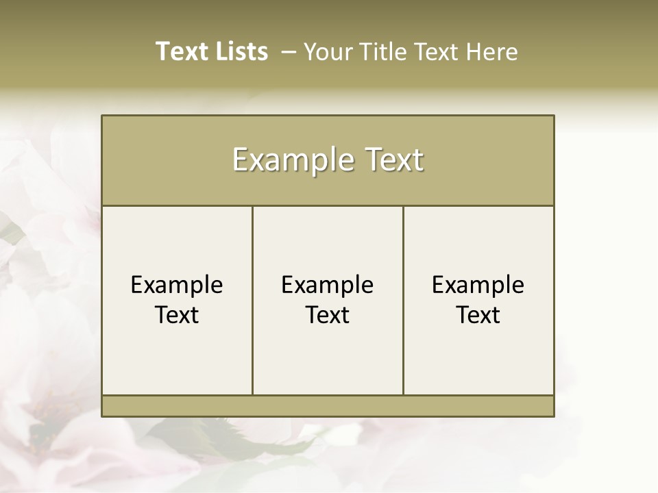 Copy Green Flowers PowerPoint Template