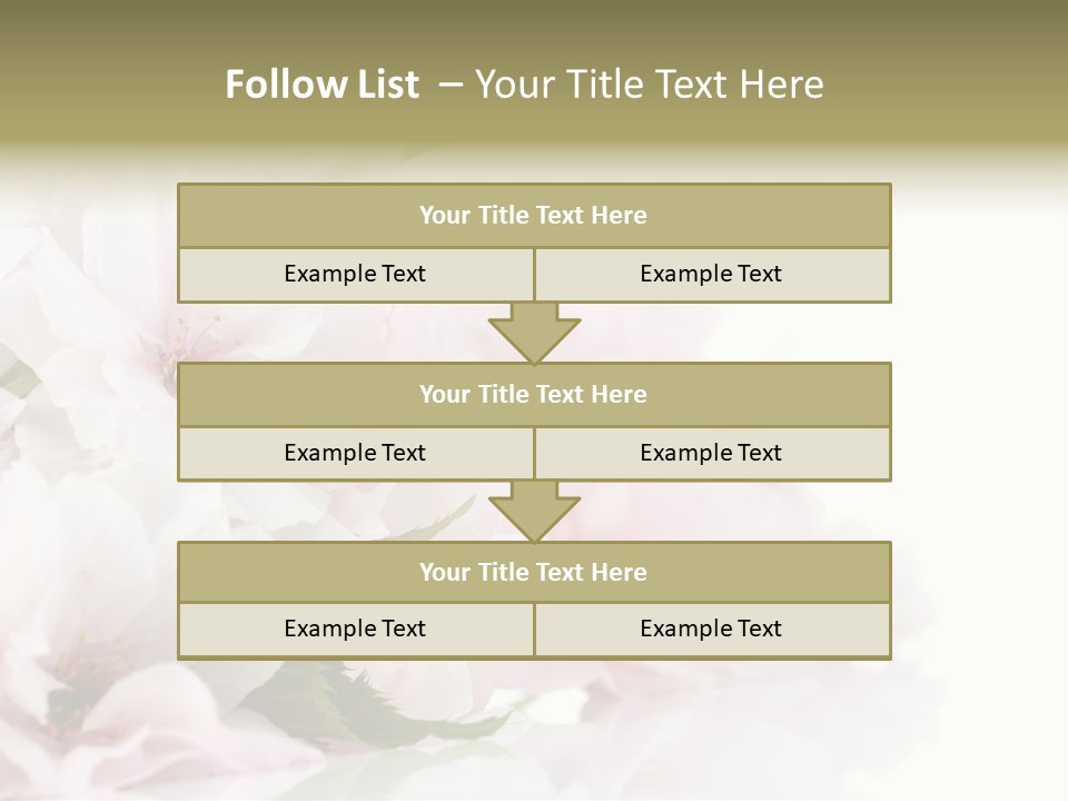 Copy Green Flowers PowerPoint Template