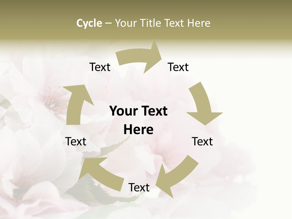 Copy Green Flowers PowerPoint Template