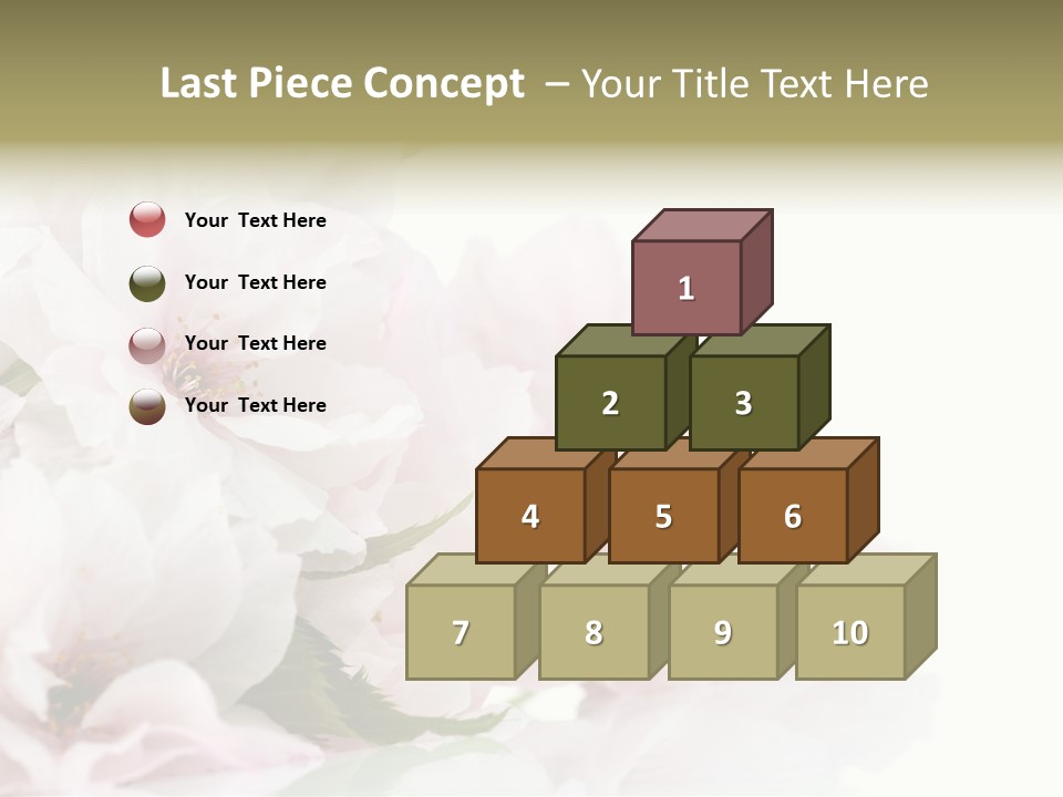 Copy Green Flowers PowerPoint Template