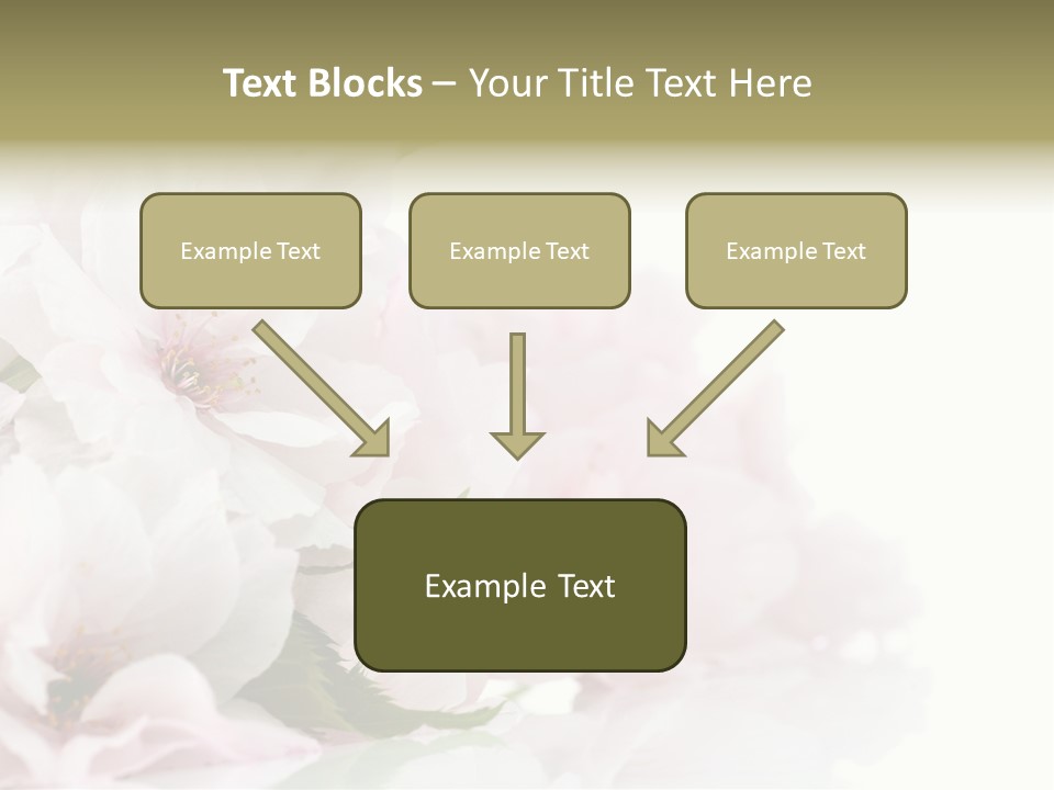 Copy Green Flowers PowerPoint Template