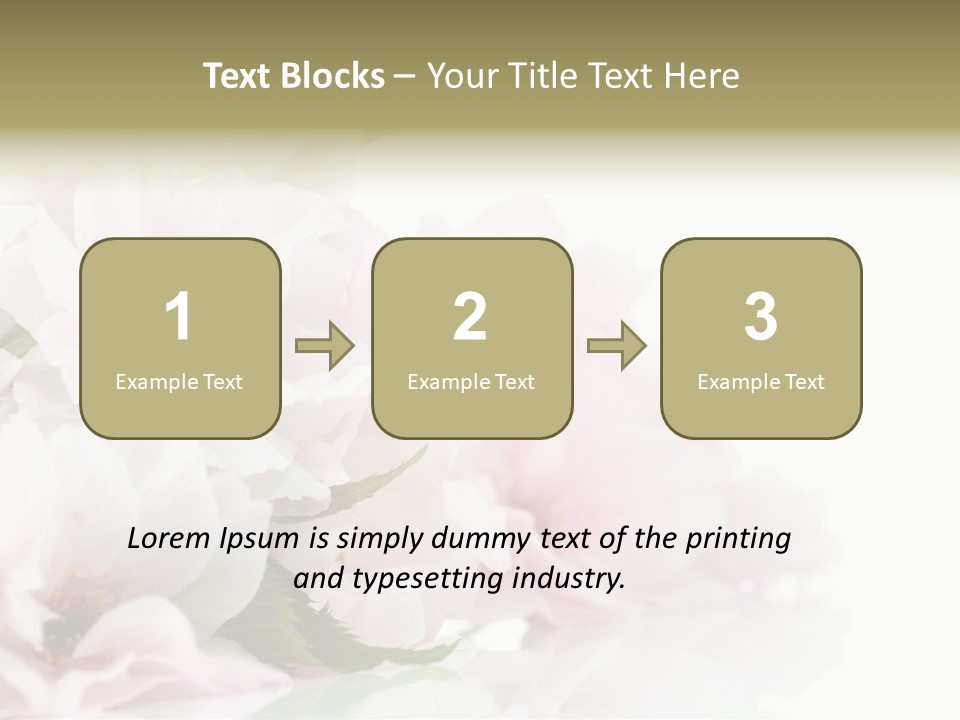 Copy Green Flowers PowerPoint Template