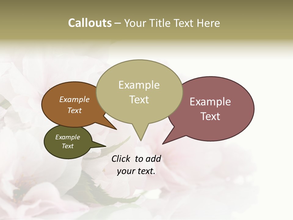 Copy Green Flowers PowerPoint Template