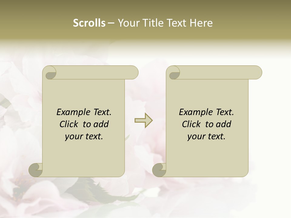 Copy Green Flowers PowerPoint Template